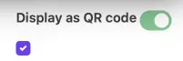 QR code setting