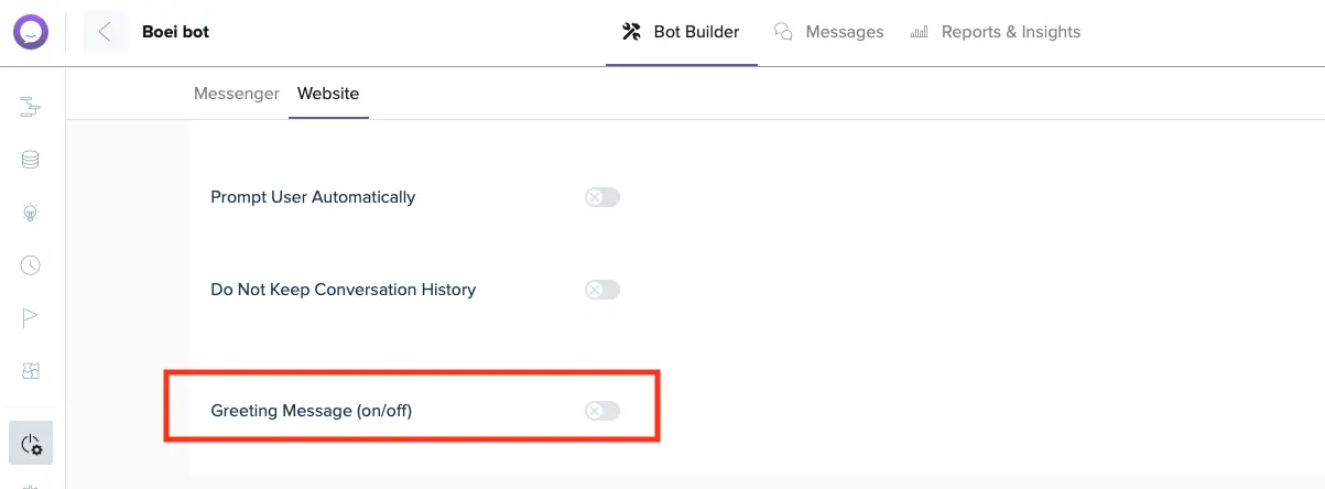 BotStar Greeting