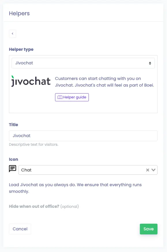 Adding Jivochat