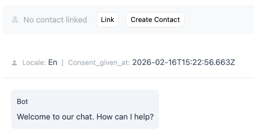 Consent timestamp visible in inbox