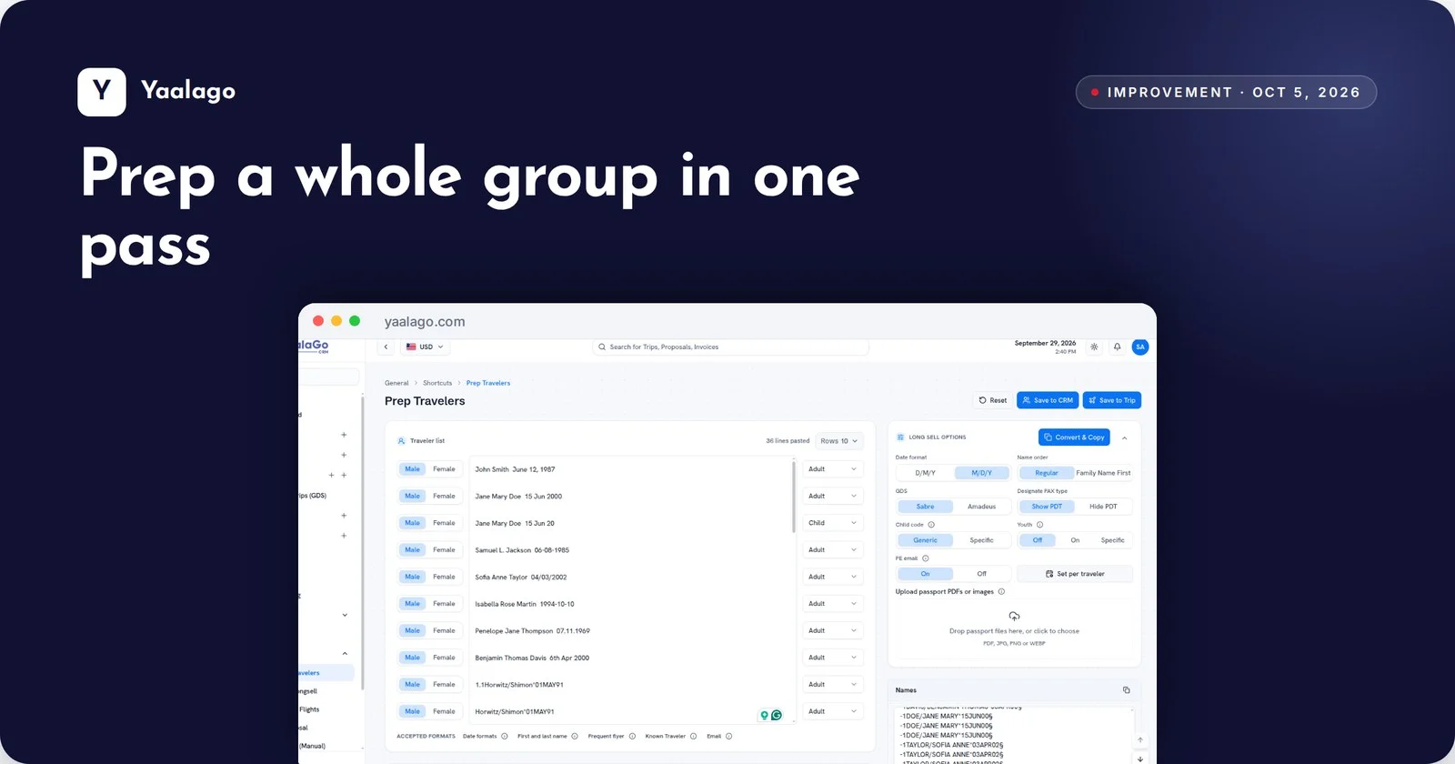 Prep a whole group in one pass