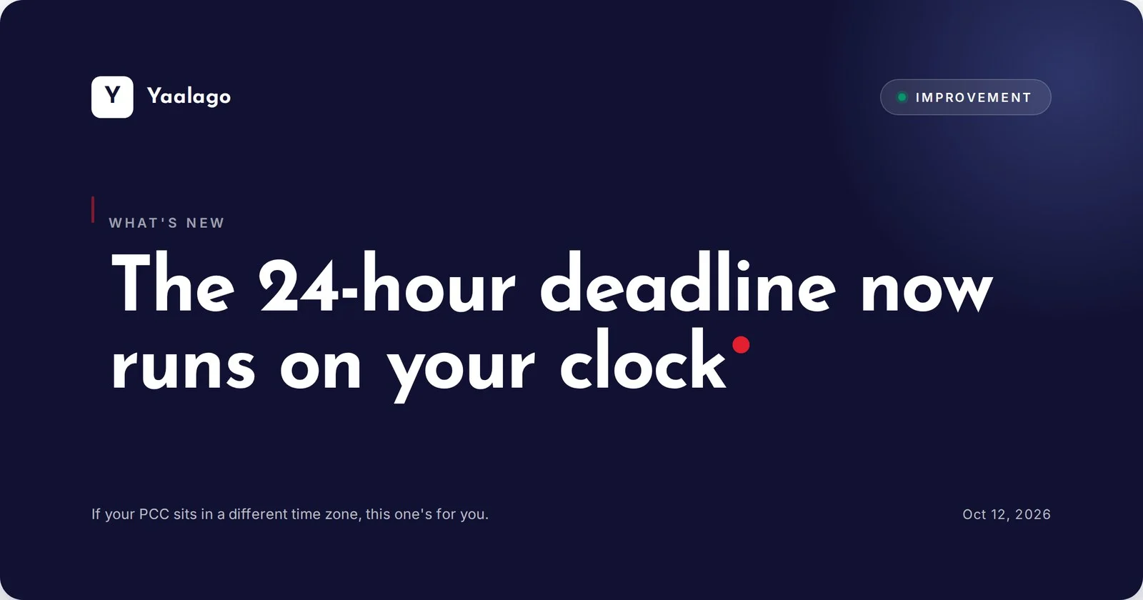 The 24-hour deadline now runs on your clock