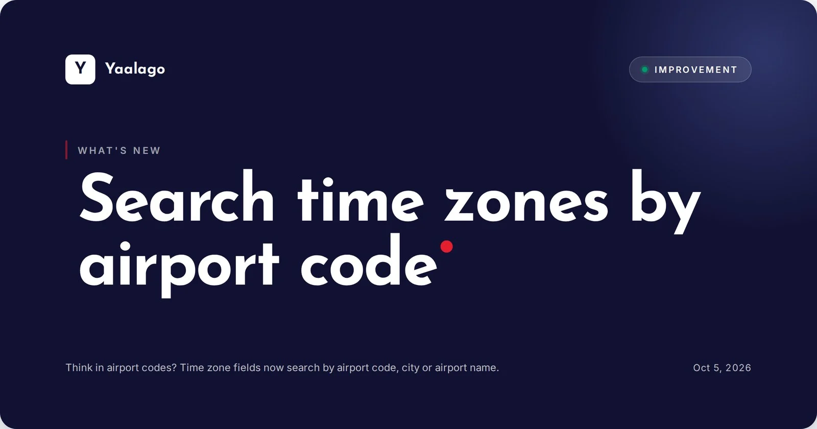Search time zones by airport code