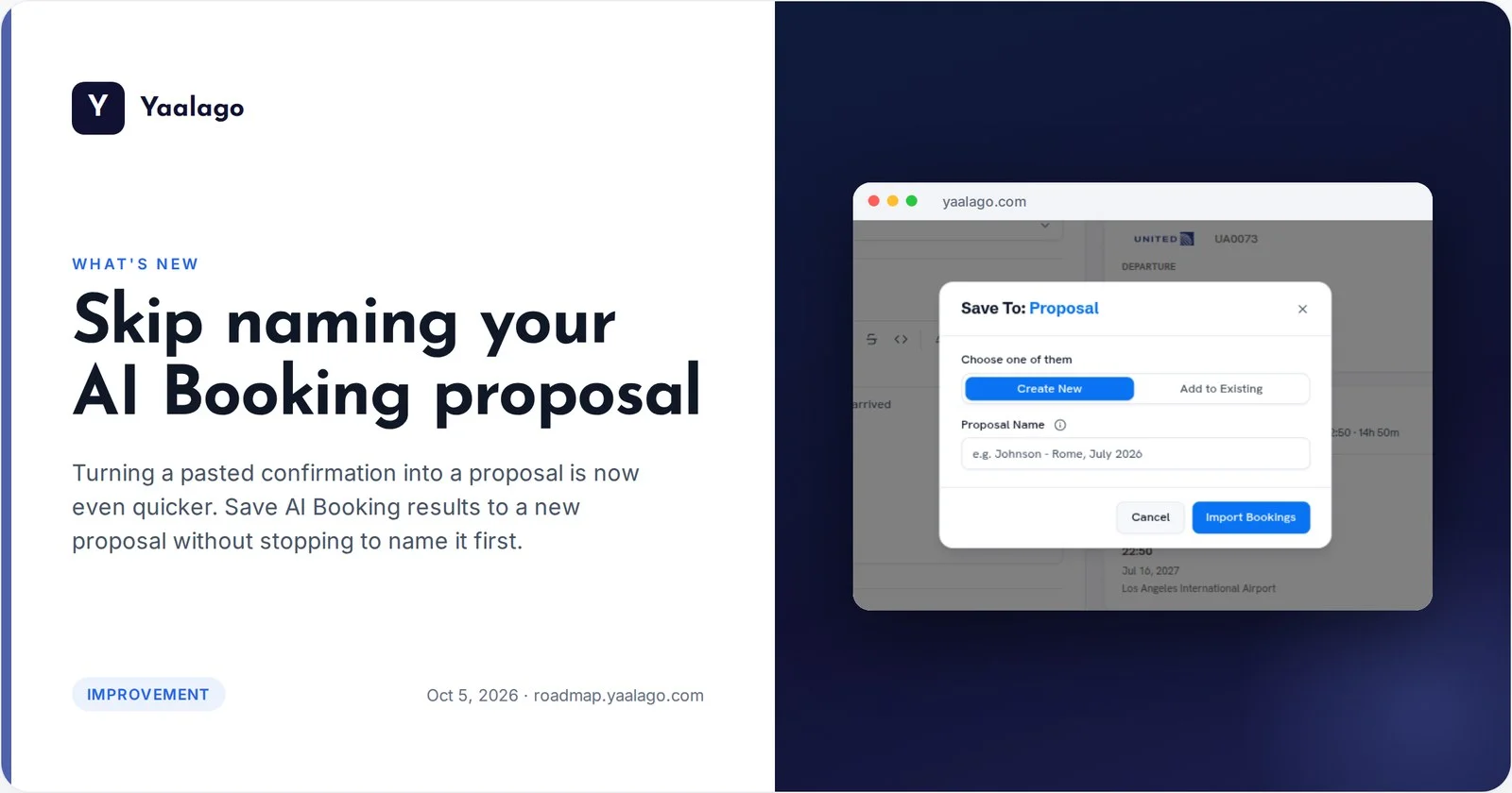 Skip naming your AI Booking proposal