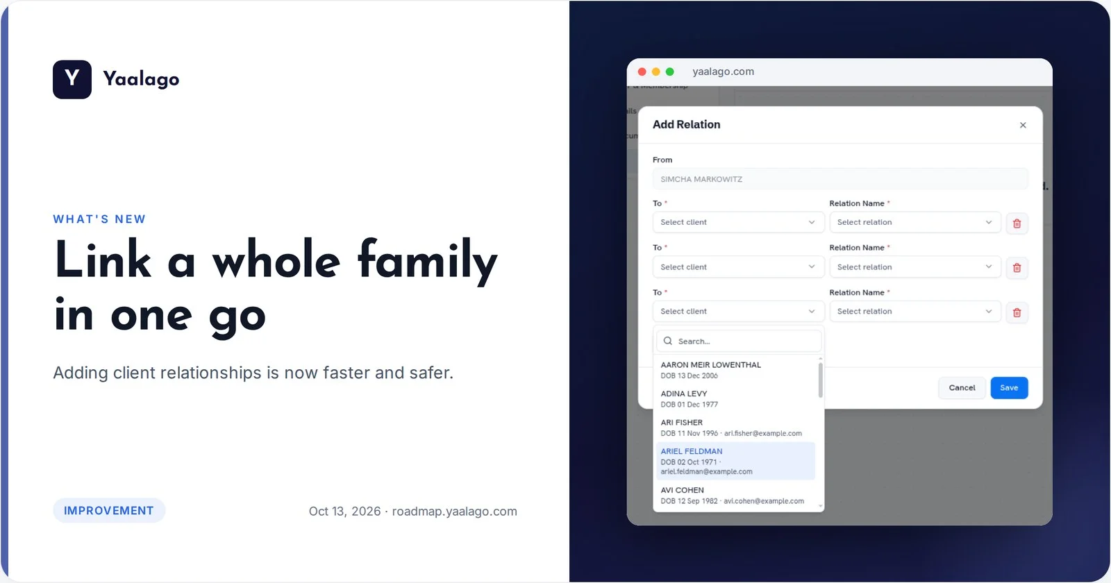 Link a whole family in one go