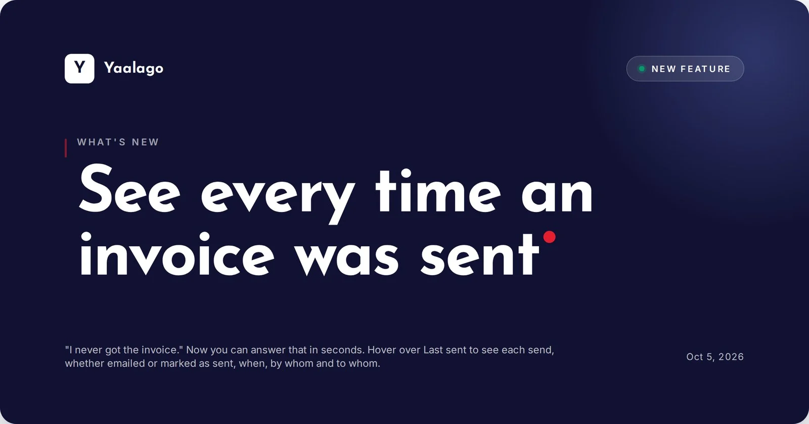 See every time an invoice was sent